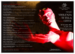 violenza e tutela nella citta - Ordine dei Medici Chirurghi e degli