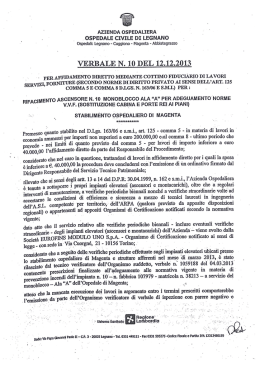 VERBALE N. 10 DEL 12.12.2013 - Azienda Ospedaliera "Ospedale