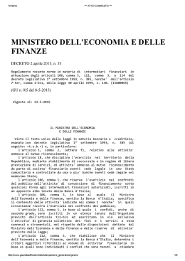 DECRETO 2 aprile 2015, n. 53