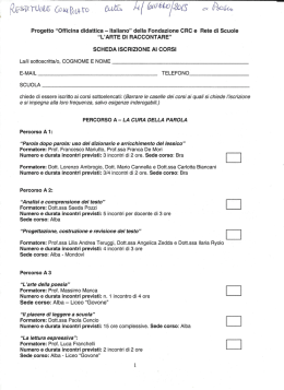 qui elenchi dei corsi e il modulo di iscrizione da scaricare
