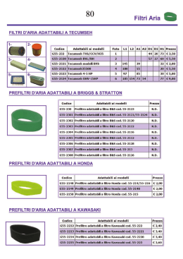 80 Filtri Aria e - O.R.M.A. s.a.s.