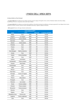 I PAESI DELL` AREA SEPA
