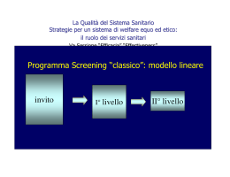 Il modello screening nell`integrazione di