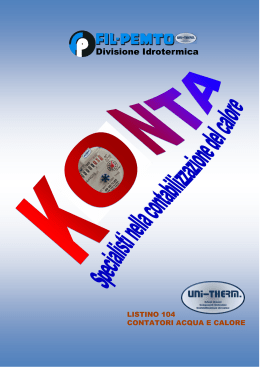 listino konta - Azienda FIL-PEMTO Divisione Idrotermica