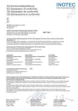 EG-Konformitätserklärung EC-Declaration of - inotec