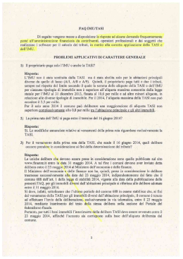TASI - FAQ - MEF Risposte a domande frequenti