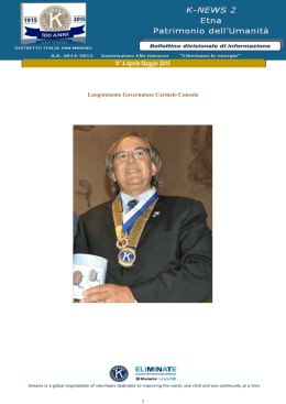 K-NEWS 1 - Kiwanis - Distretto Italia San Marino