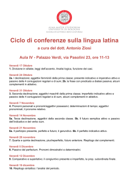 Conferenze Lingua latina