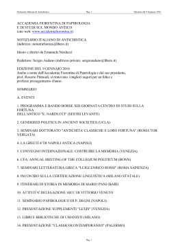 9 Gennaio 2016 - Accademia Fiorentina di Papirologia