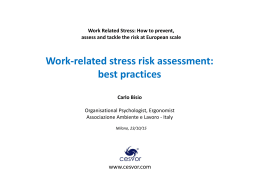 Work-related stress risk assessment