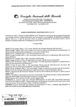 Istituto di Geologia Ambientale e Geo&igrave;ngegneria Area della