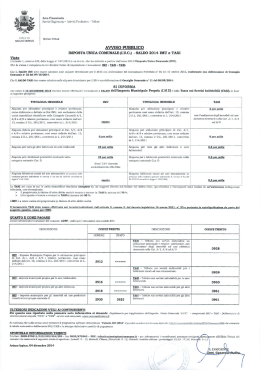 Saldo 2014 IMU e TASI - Comune di Ariano Irpino