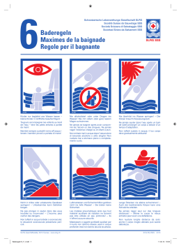 Baderegeln Maximes de la baignade Regole per il bagnante 6