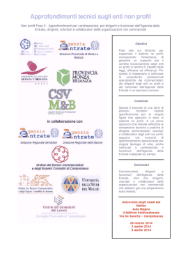 Approfondimenti tecnici sugli enti non profit