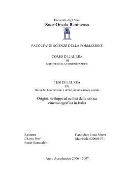 Origini, sviluppi ed eclissi della critica cinematografica