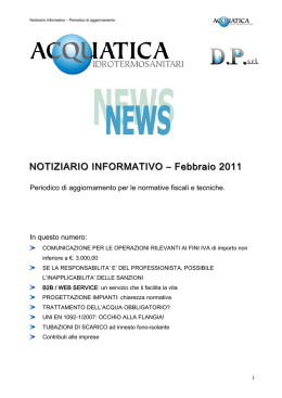 NOTIZIARIO INFORMATIVO &ndash; Febbraio 2011