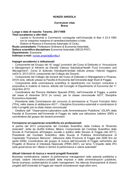 Prof. Angiola Nunzio - Economia