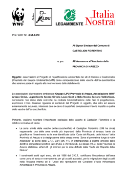 Osserv. Progetto Riconversione laghetti