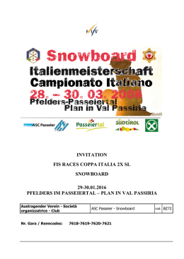 invitation fis races coppa italia 2x sl snowboard 29-30.01