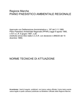 NTA del PPAR - Marche Agricoltura