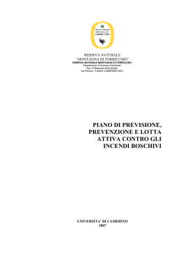 Paib della Riserva Naturale Statale Montagna di Torricchio 2007/2012