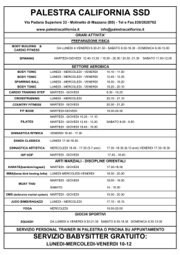 PALESTRA CALIFORNIA SSD
