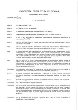 decreto di approvazione atti e nomina eletti - Economia
