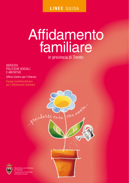 Linee guida affidamento familiare