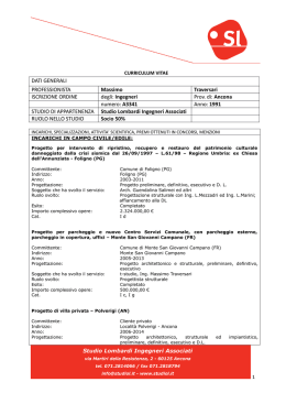 DATI GENERALI PROFESSIONISTA Massimo Traversari