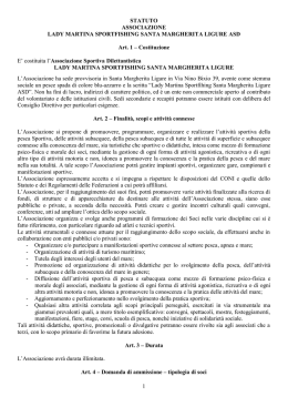 STATUTO ASD Lady Martina Sportfishing Santa Margherita Ligure