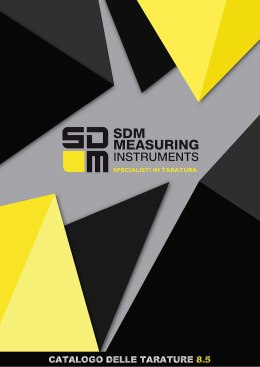 catalogo delle tarature 8.5 - SDM Measuring Instruments S.n.c.