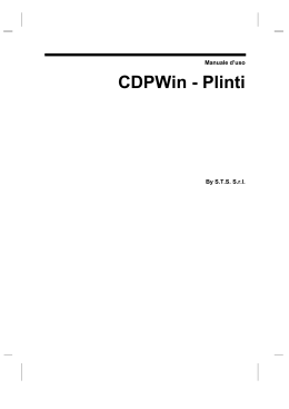 Manuale d`uso CDPWin - Plinti