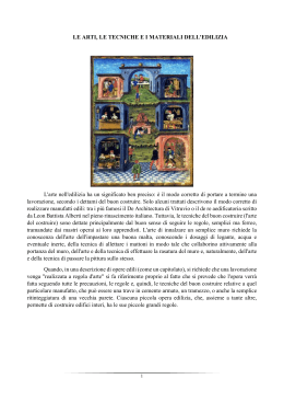 LE ARTI, LE TECNICHE E I MATERIALI DELL`EDILIZIA L`arte nell