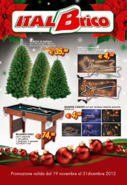 ITALBRICO Natale 2012 dal 19/11/2012 al 31/12