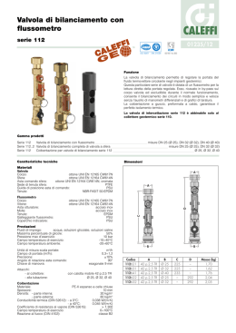Valvola di bilanciamento con flussometro