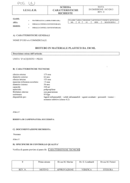 Schede tecniche - IZS della Lombardia e dell`Emilia Romagna