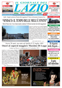 20 Ottobre - Il Giornale del Lazio