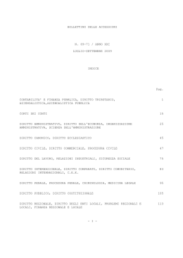 n. 69-71 - ANNO XXI - Luglio/Settembre 2009