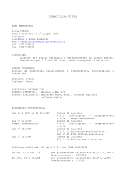 Curriculum Fabrin - Comune di Gavirate