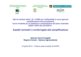 Anna Fumagalli - Regione Veneto - Ordine dei Dottori agronomi e