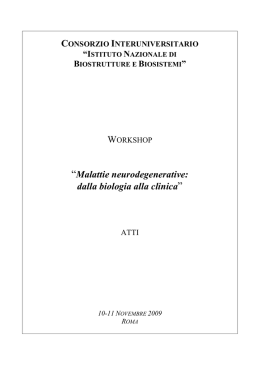 Scarica in formato PDF - Istituto nazionale di biostrutture e biosistemi