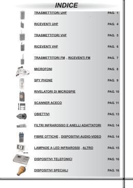 Trasmettitori- Ricevitori UHFVHF
