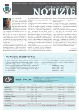 Notiziario 2014 - Comune di San Pietro Viminario