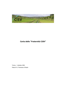 a1 Carta_frater_ver_1 - Associazione CISV Fraternità