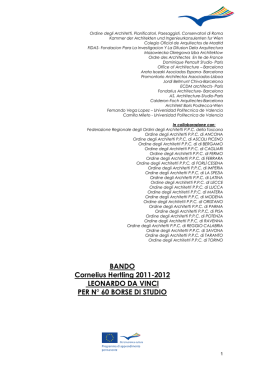 Scarica il bando - Ordine Architetti Pianificatori Paesaggisti