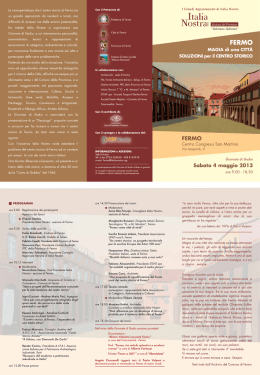 La consapevolezza che il centro storico di Fermo sia un gioiello