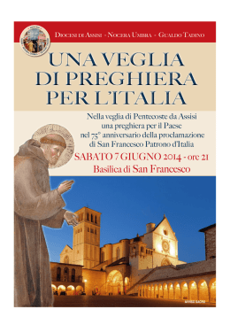 scritta dal vescovo - Assisi OFM - Sito ufficiale dei Frati Minori dell