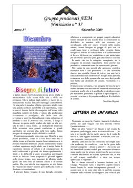 Notiziario 37 - dicembre 2009