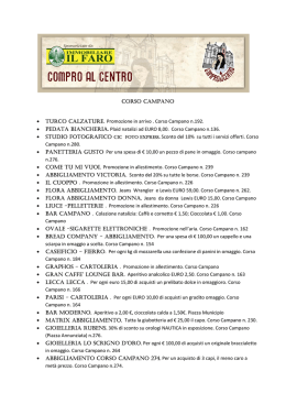 CORSO CAMPANO &bull; TURCO CALZATURE. Promozione in arrivo