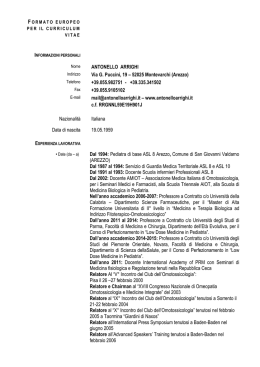 CV EUROPEO AGGIORNATO - Amministrazione Trasparente